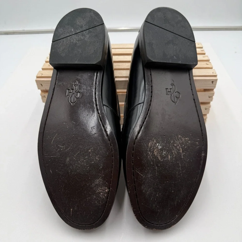 Cole Haan Loafers Pinch Tassel Kiltie Fringe Black Leather Mens 10.5 3E